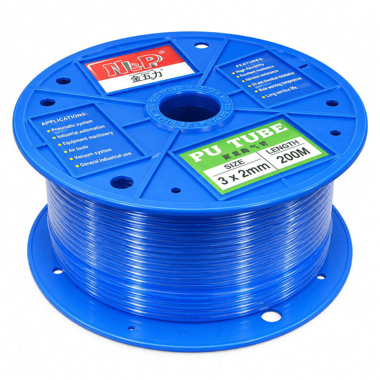 Manguera de Poliuretano 3x2 MM por Metro Azul