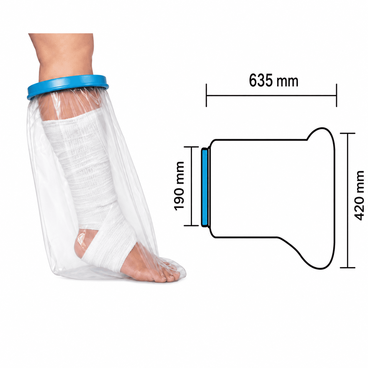 Bolsa de Silicon para media pierna resistente a Ozono (reusable)